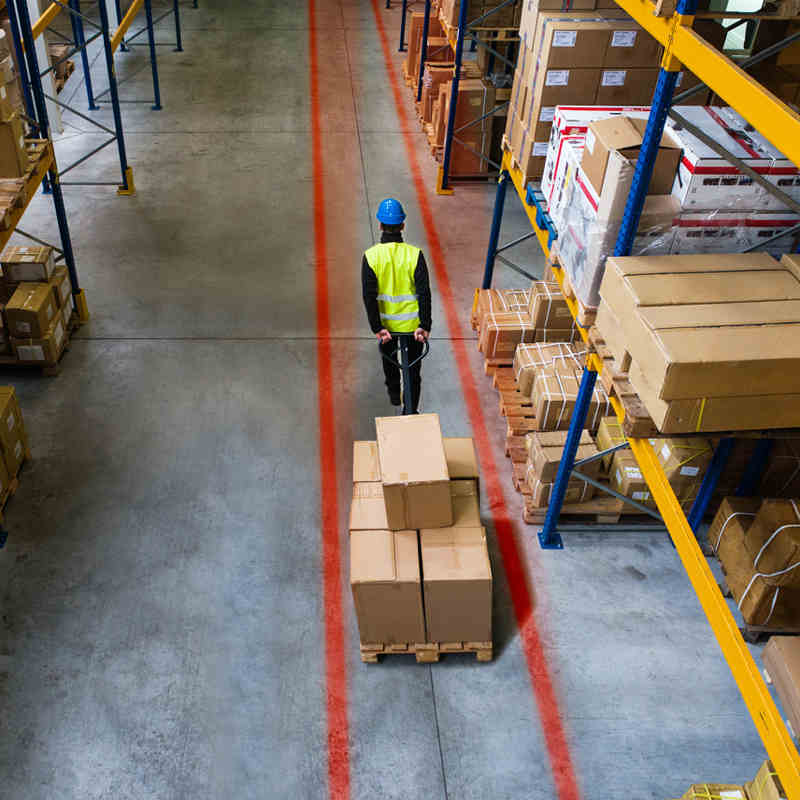 red laser safety walkway line red laser safety walkway line