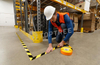 yellow black striped floor tape