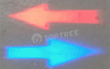 blue / red arrow floor light forklift