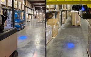 pedestrian alert blue LED forklift light