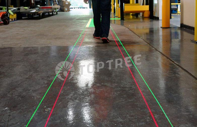 virtual laser line projector for pedestrian safety