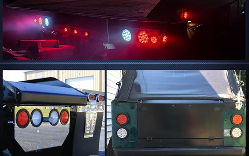 round amber tail lights