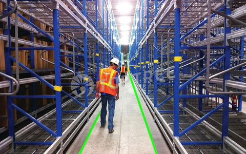 laser floor line system pedestrian safety