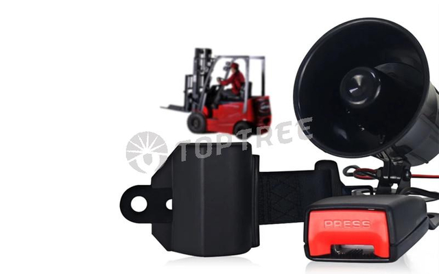 forklift seat belt alert system