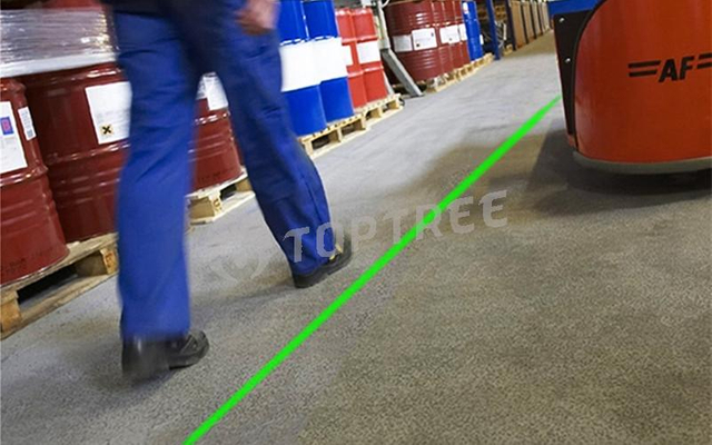 Warehouse Virtual Laser Line Light Floor Marking System Walkway Laser Lines