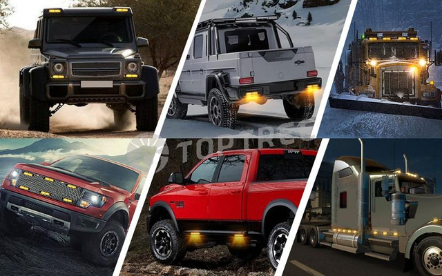 amber LED rotary beacon light