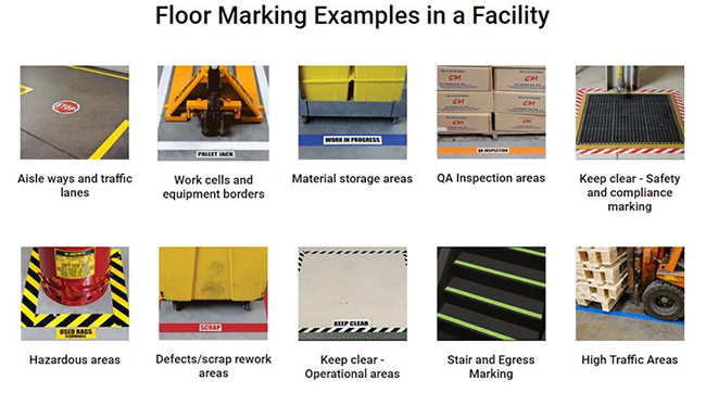 reflective floor marking