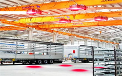overhead crane led pedestrian warning light