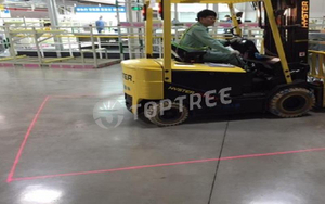 red laser safety line for forklift