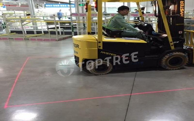 red laser safety line for forklift
