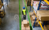 warehouse pedestrian laser walkway