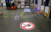 virtual signage projector for safety zone marking
