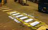 custom virtual safety sign floor projection