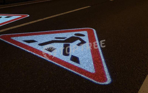 customizable GOBO image projector for safety signs