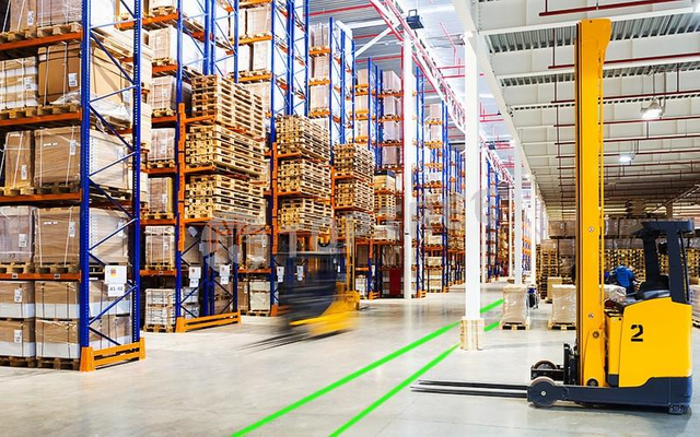 warehouse laser line marking