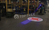 warehouse floor signage projector