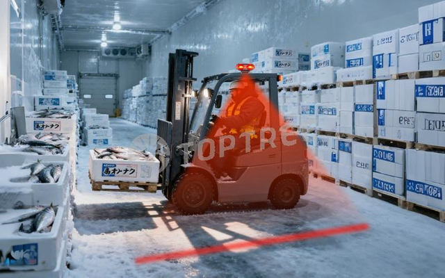 low-temperature forklift warning light