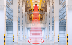 overhead crane virtual warning projection