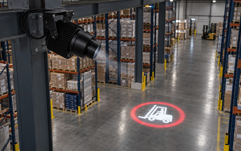 High-output projection &middot; large industrial spaces