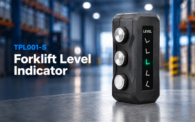 Magnetic forklift level indicator with LED display