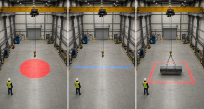 crane pedestrian safety light