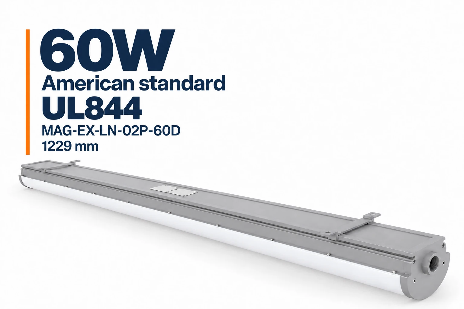 MAG-EX-LN-02P-60D 60W industrial linear LED light, American standard UL844