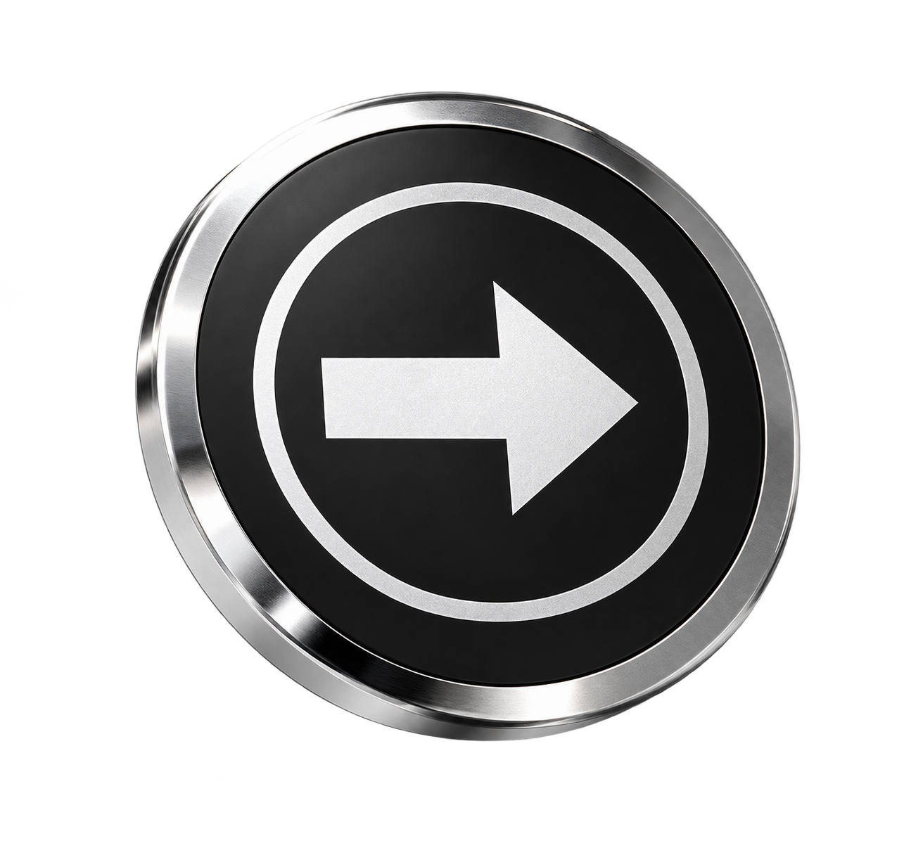 Replaceable custom gobo with a directional arrow