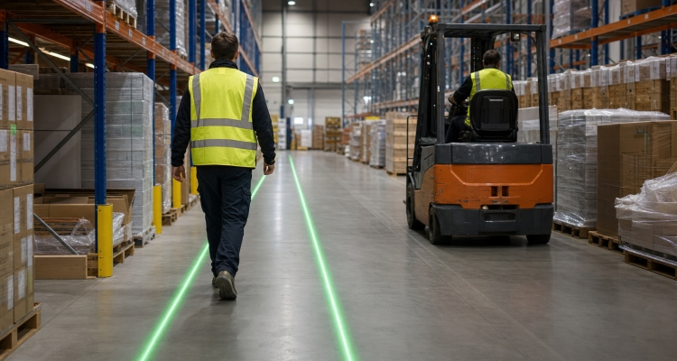 warehouse laser floor marking