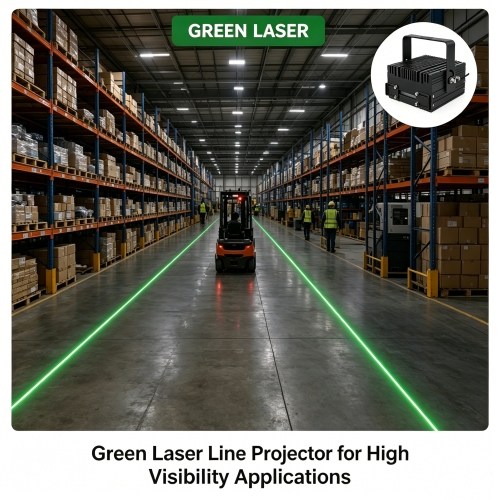 500.jpgGreen warehouse laser line projector for high visibility applications